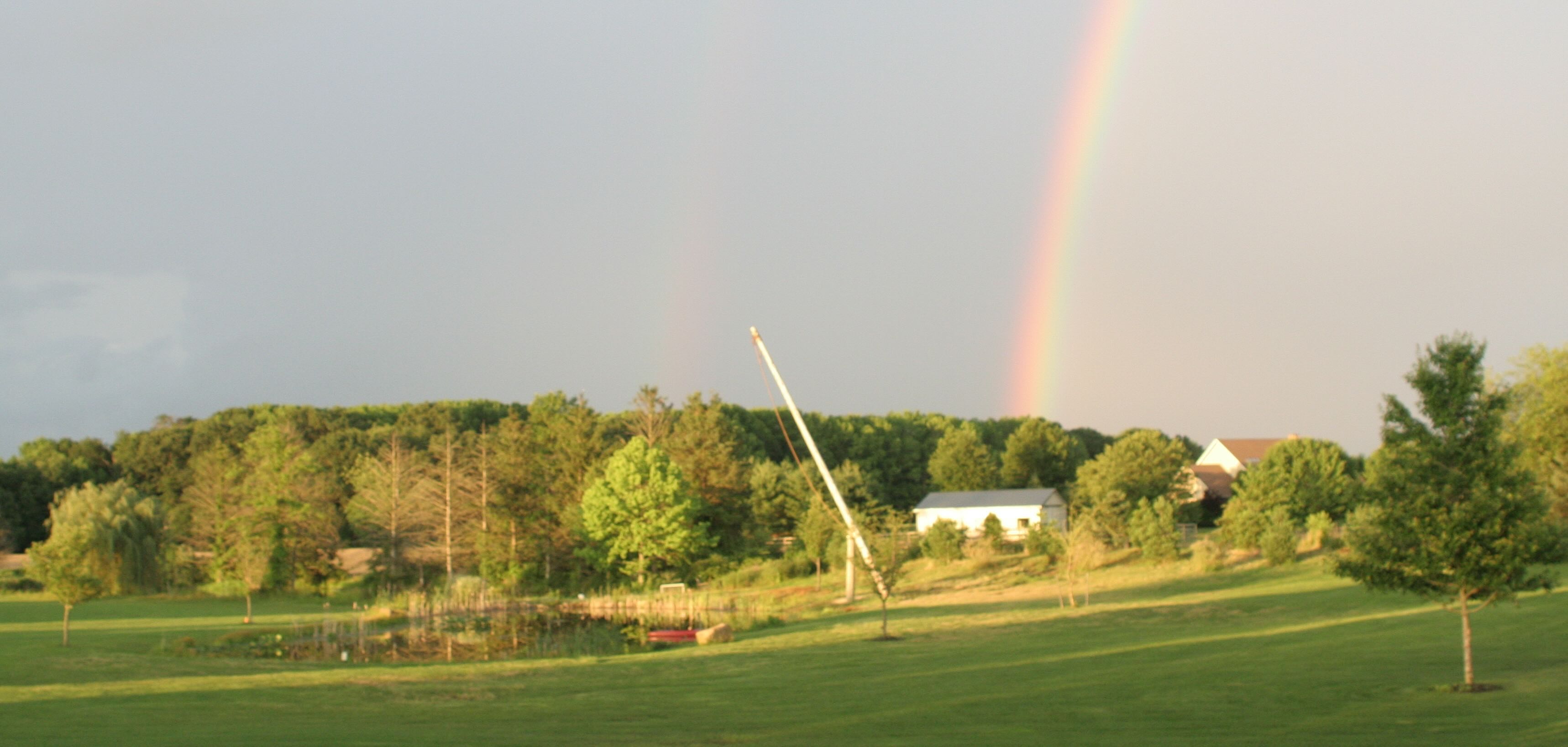 Rainbow over Reed's Sod Farm in Allentown, NJ